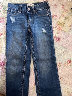 Jordache  Girls Distressed Blue Denim Jeans, size 7
